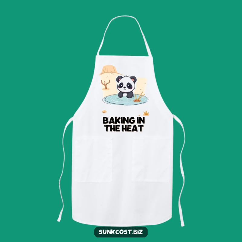 Funny Panda Desert Swim Apron: Kitchen Fun, Perfect Funny Gift!