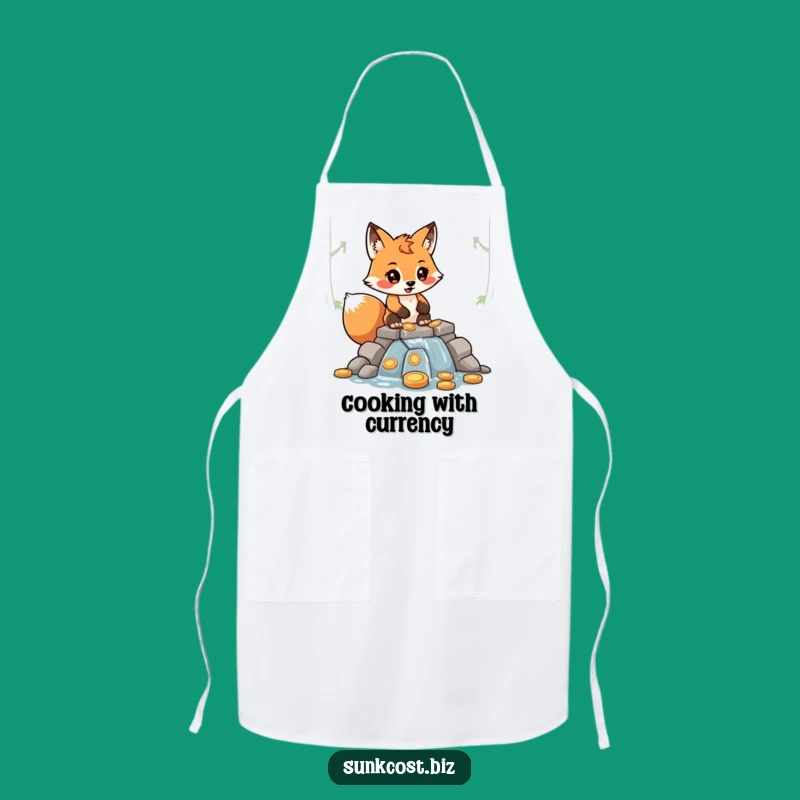 Funny Fox Coin Dam Apron - Hilarious Kitchen Wear for the Savvy Cook