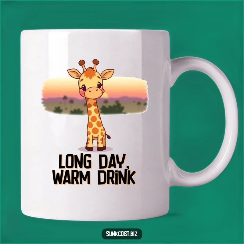 Funny Giraffe Sunset Mug: Whimsical Ambiance, Perfect Sentimental Gift!