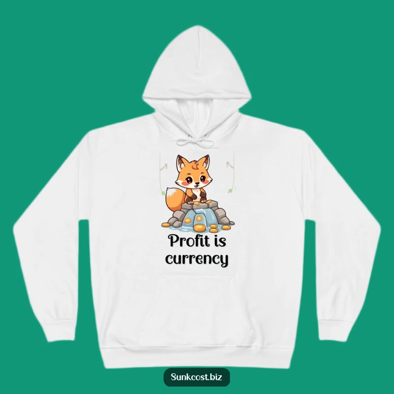 Funny Fox Coin Dam Hoodie - Cozy Humor for the Determined Hustler