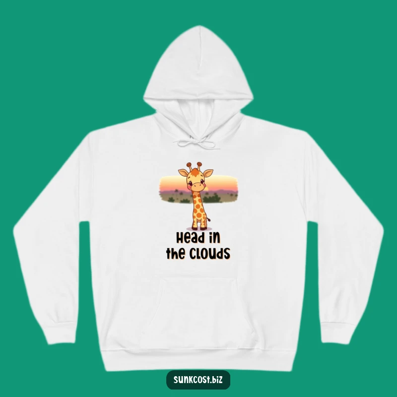 Funny Giraffe Sunset Hoodie: Cozy Contemplation, Great Funny Gift!