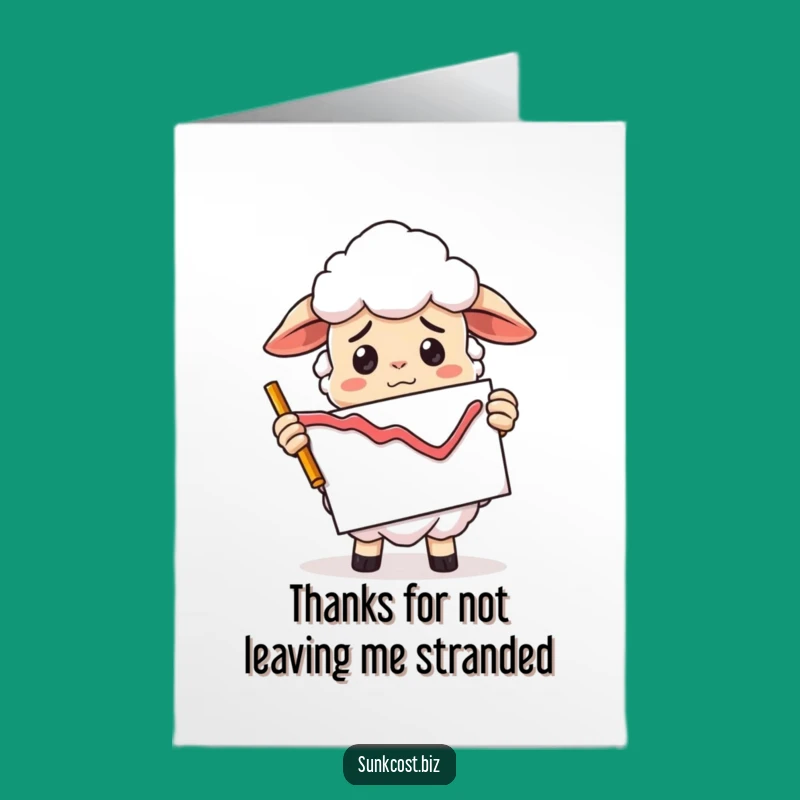Free Printable Thank You Card: Confused Sheep Graph - Market Woes Funny Downloadable Gift