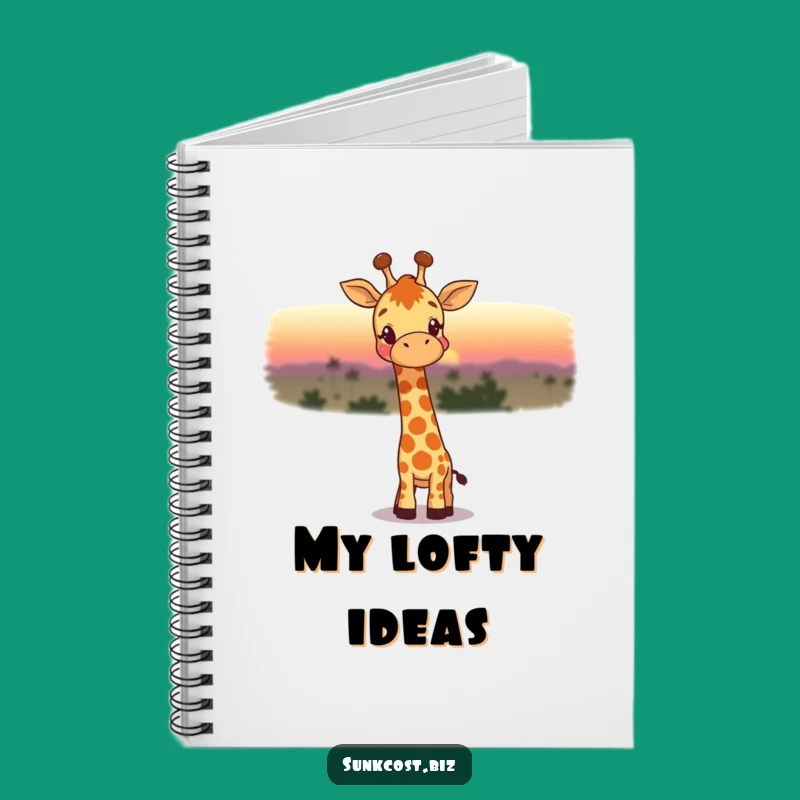 Funny Giraffe Sunset Notebook: Capture Your Thoughts, Ideal Funny Gift!