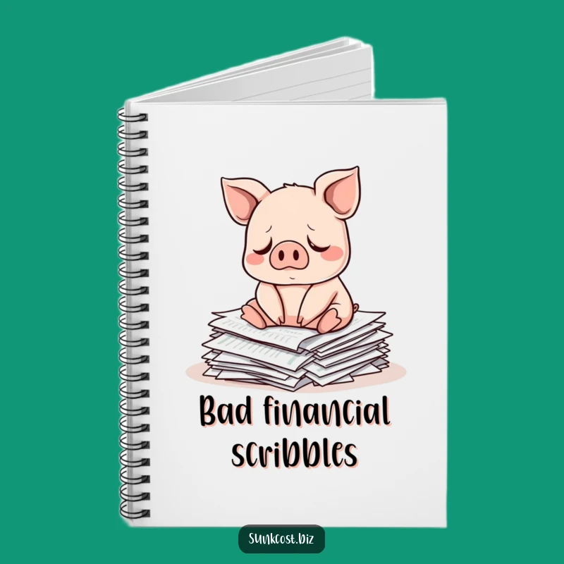 Funny Sad Pig Notebook: Investment Notes, Market Humor Journal Gift