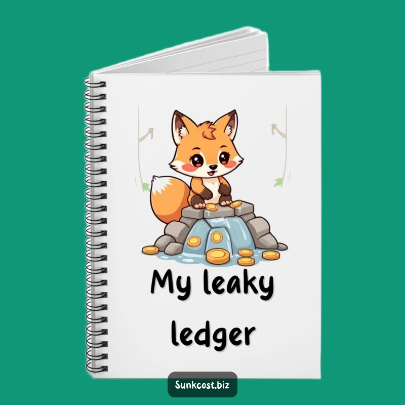 Funny Fox Coin Dam Notebook - Hilarious Journal for Financial Plans