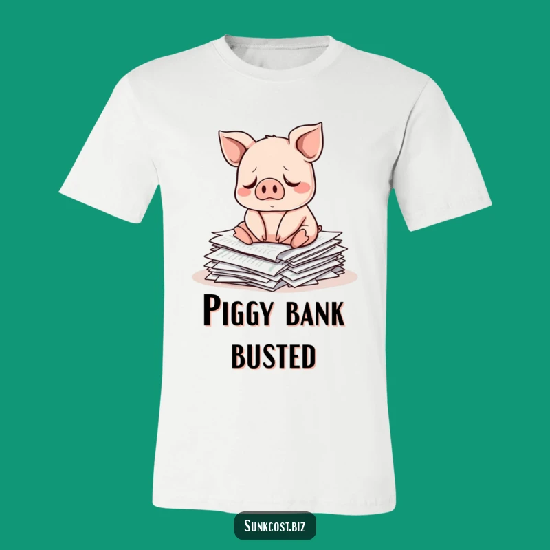 Funny Sad Pig T-Shirt: Investment Loss Style, Market Humor Gift